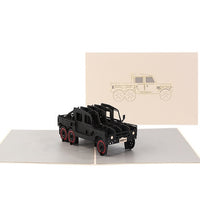 3D Gift Card for Him - Jeep and Motorbike Design