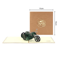 3D Gift Card for Him - Jeep and Motorbike Design