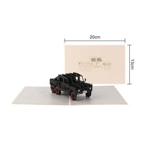 3D Gift Card for Him - Jeep and Motorbike Design