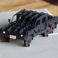 3D Gift Card for Him - Jeep and Motorbike Design