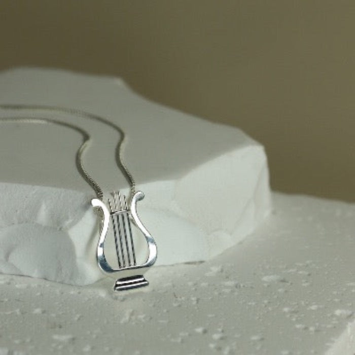 Aegean Sea - Minimalist Greek Harp Necklace