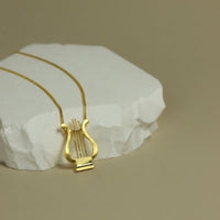 Aegean Sea - Minimalist Greek Harp Necklace