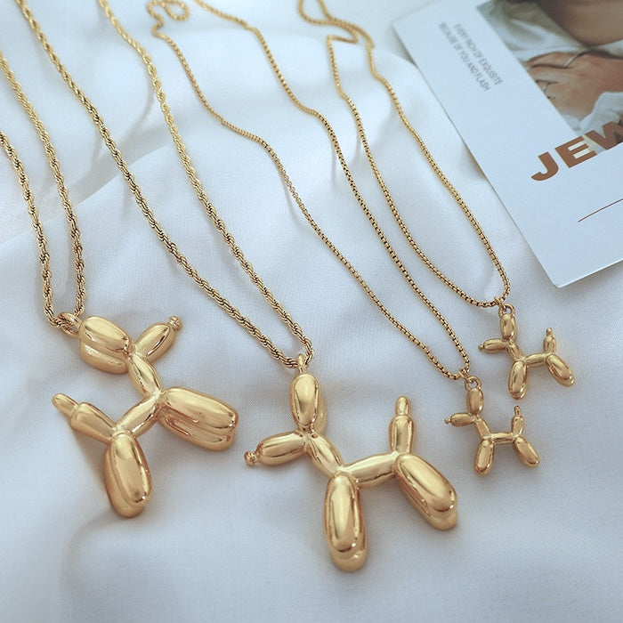 Cute Balloon Dog Pendant Necklace • LanLivia
