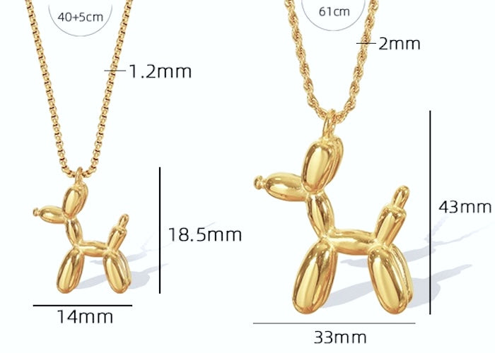 Cute Balloon Dog Pendant Necklace • LanLivia