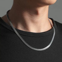 Unisex Herringbone Chain - 5mm width - Gold, Rose Gold n Silver