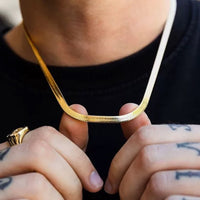 Unisex Herringbone Chain - 5mm width - Gold, Rose Gold n Silver