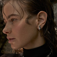 Minimalist Fluid Design Silver Ear Cuff