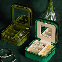 Portable Velvet Travel Jewelry Box