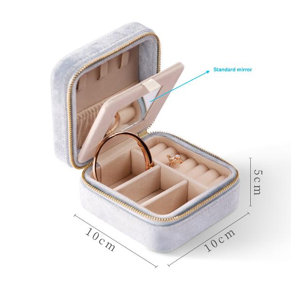 Portable Velvet Travel Jewelry Box