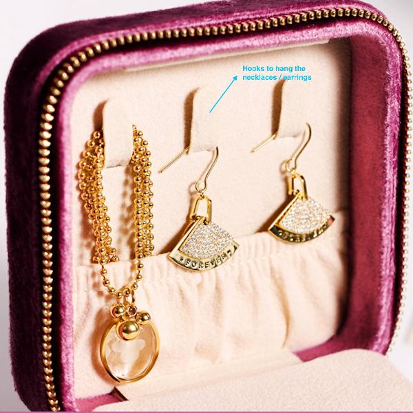 Portable Velvet Travel Jewelry Box