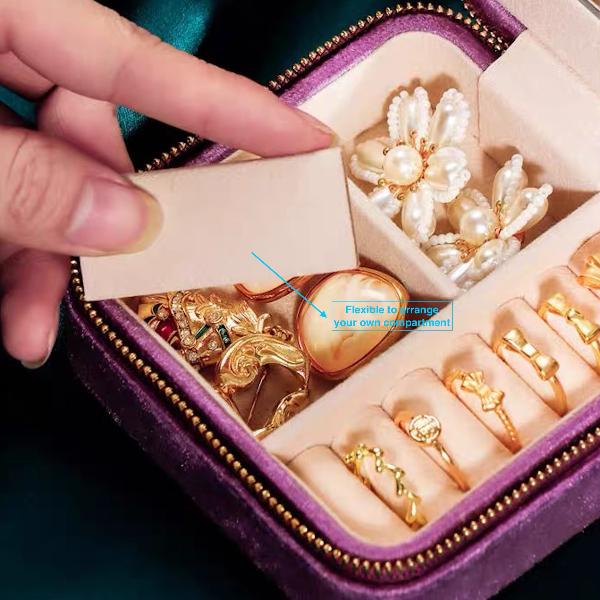 Portable Velvet Travel Jewelry Box