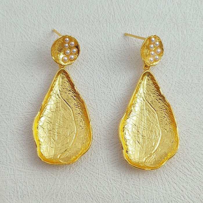textured Waterdrop Earrings