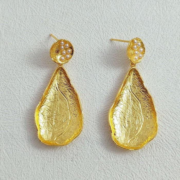 textured Waterdrop Earrings
