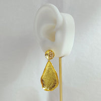 textured Waterdrop Earrings