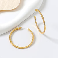 Oversized Sparkling Hoop Earrings-360 Degree Glamour