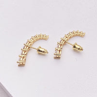 Elegant Sparkling Line Earrings