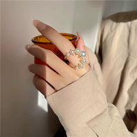 Bold Look U Shape Pearl Ring