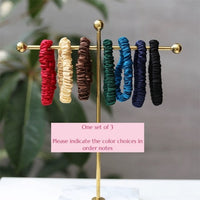Chic 100% Silk Slim Hair Scrunchie -1cm wide