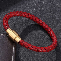 Leather Braided man Bracelet