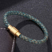 Leather Braided man Bracelet