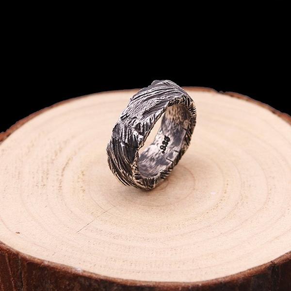 Rock Ring for men- Solid Silver