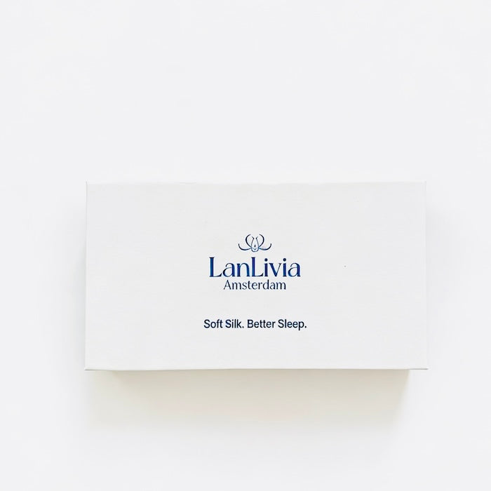 Oversized 22mm Mulberry Silk Sleep Mask in luxurious mulberry silk with premium gift box, designed for travel, relaxation, and enhanced light blockage.