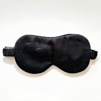 Oversized 22mm Mulberry Silk Sleep Mask in luxurious mulberry silk with premium gift box, designed for travel, relaxation, and enhanced light blockage.