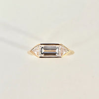 Radiant 3-Stone Moissanite Ring