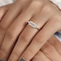 Radiant 3-Stone Moissanite Ring