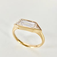 Radiant 3-Stone Moissanite Ring