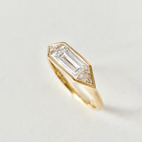 Radiant 3-Stone Moissanite Ring
