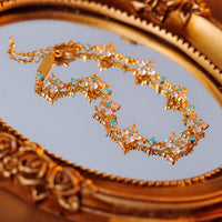 Four Leaf Flower Sparkle Bracelet