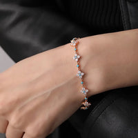 Four Leaf Flower Sparkle Bracelet