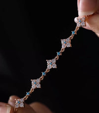 Four Leaf Flower Sparkle Bracelet