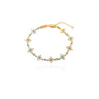 Four Leaf Flower Sparkle Bracelet