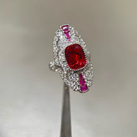 Art Deco Style Ruby Statement Ring