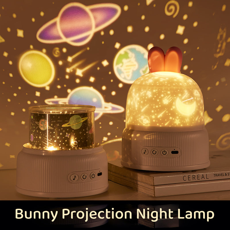 Bunny Galaxy Projection Night Lamp