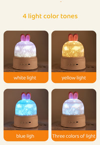 Bunny Galaxy Projection Night Lamp