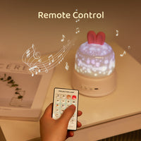 Bunny Galaxy Projection Night Lamp