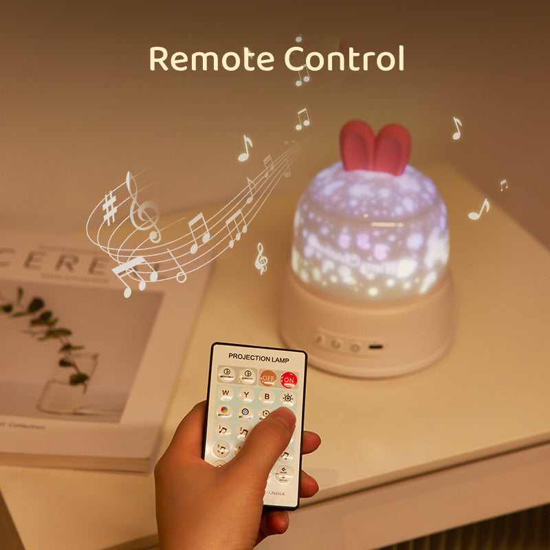 Bunny Galaxy Projection Night Lamp