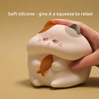 Cute Cat Night Lamp – Soft Silicone Rechargeable Tap Light