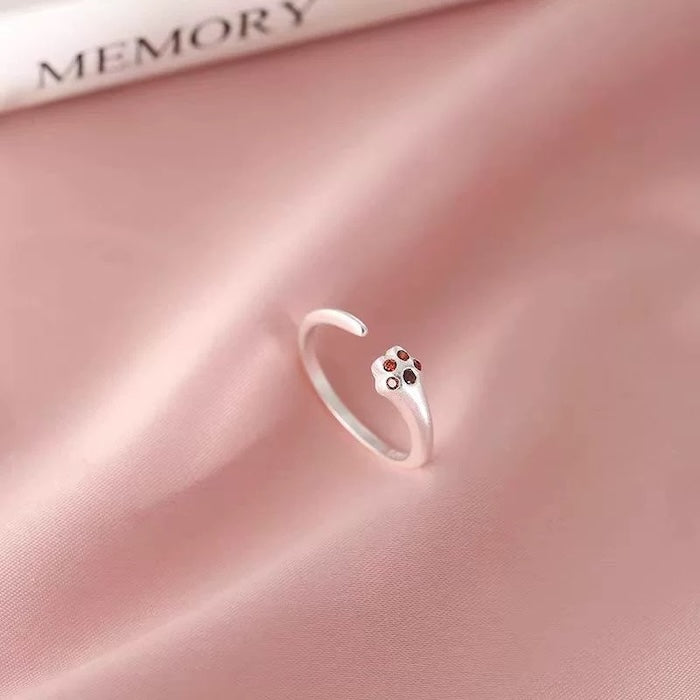 Cat Paw Ring Elegant Adjustable Design Luxury Gift for Cat Lovers