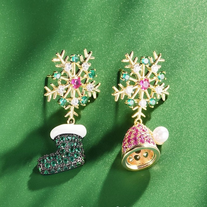 Christmas Bells n Socks Earrings