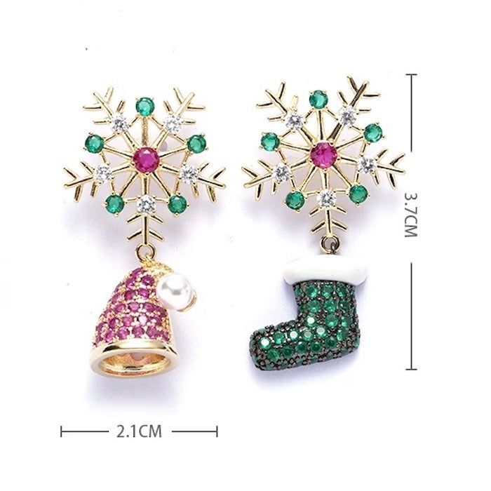 Christmas Bells n Socks Earrings