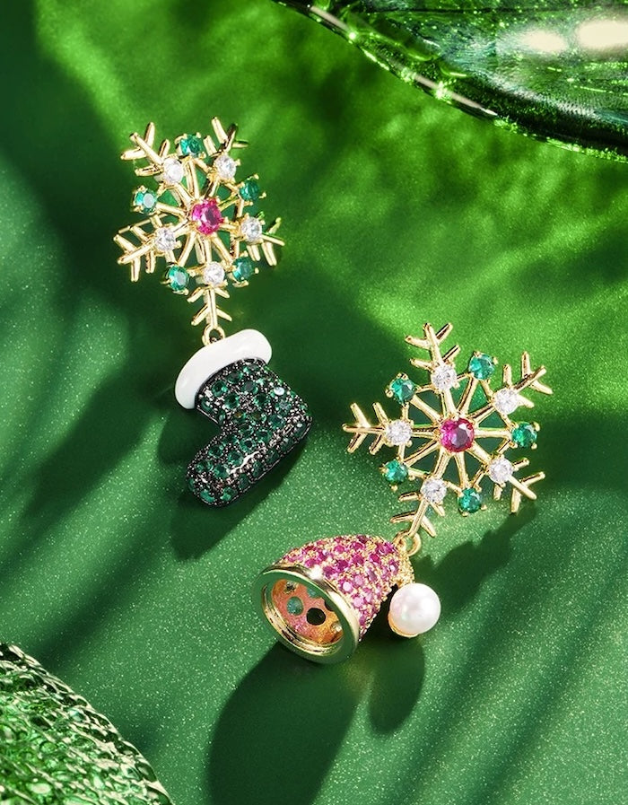 Christmas Bells n Socks Earrings