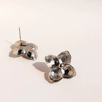 Chunky Textured Flower Earrings