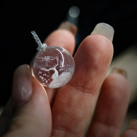 Clear Quartz Reindeer Necklace