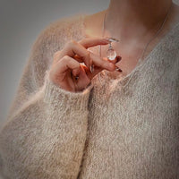 Clear Quartz Reindeer Necklace