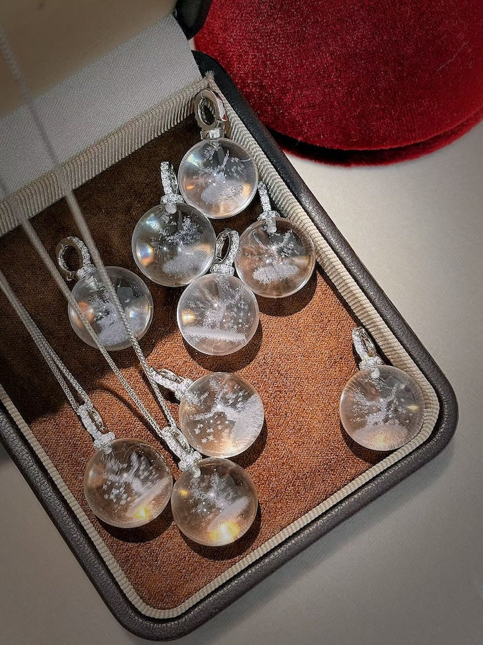 Clear Quartz Reindeer Necklace