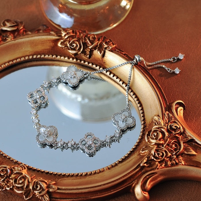 Shimmering Clover Charm Bracelet